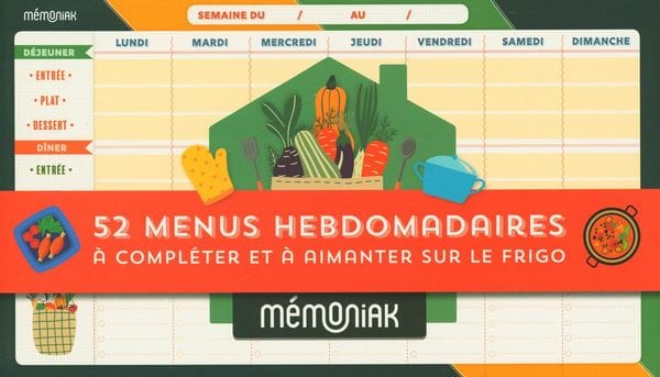 52 menus hebdomadaires