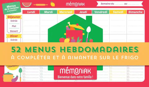 52 menus hebdomadaires