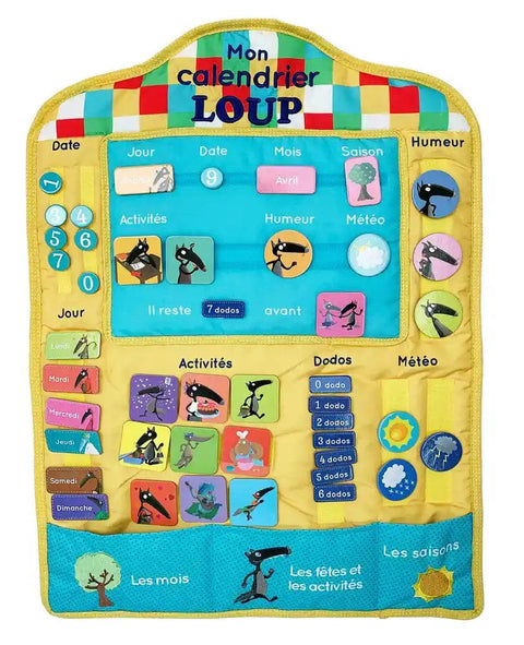 Mon calendrier Loup - Avec des patchs activités à personnaliser