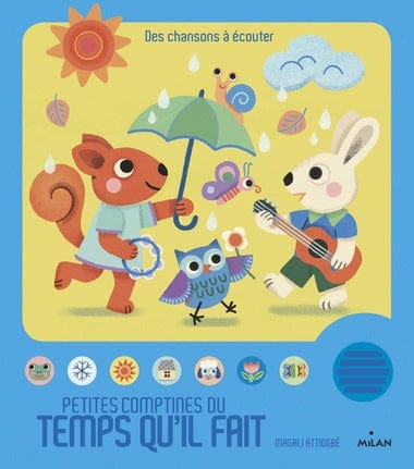 Livre sonore - Petites comptines du temps qu'il fait