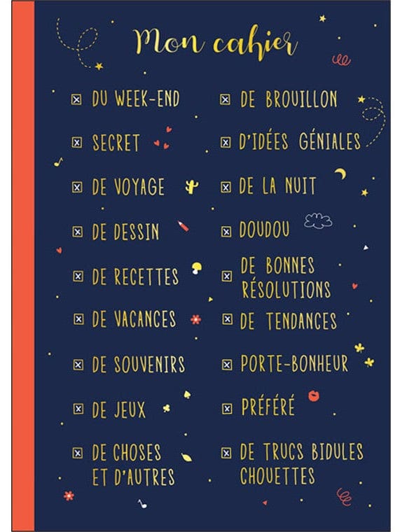 Mon cahier ...