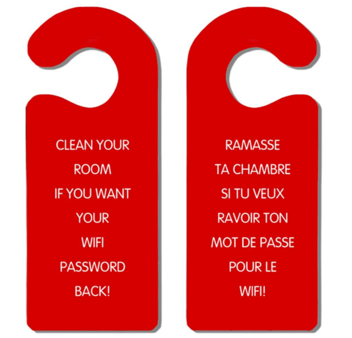 Affiche (bilingue) - Mot de passe Wifi