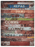 Pancarte bilingue - Un repas sans vin...