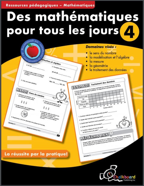 Des mathématiques pour tous les jours - 4e année
