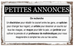 Affiche réversible bilingue - Petite annonce