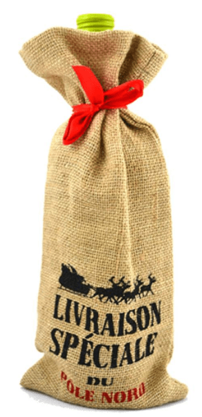Sac cadeau pour bouteille de vin - Livraison spéciale (bilingue)