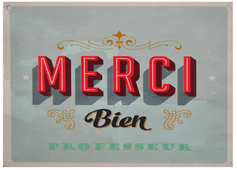 Affiche réversible bilingue - Merci
