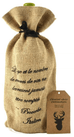 Sac cadeau pour bouteille de vin - Proverbe (bilingue)