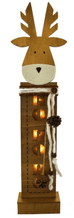 Renne lumineux en bois et LED
