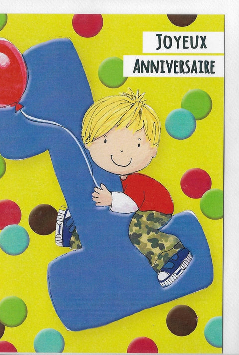 Carte de souhait - Anniversaire - Garçon 1 an