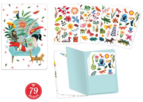 Carnet et stickers Sarah