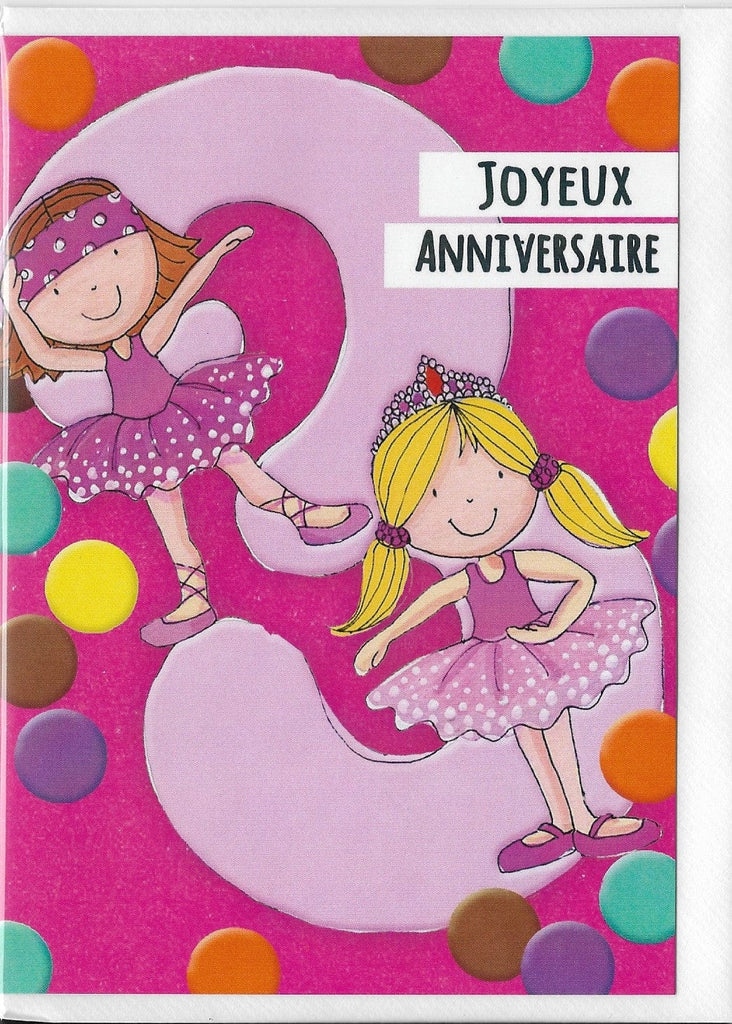 Carte de souhait - Anniversaire - Fille 3 ans