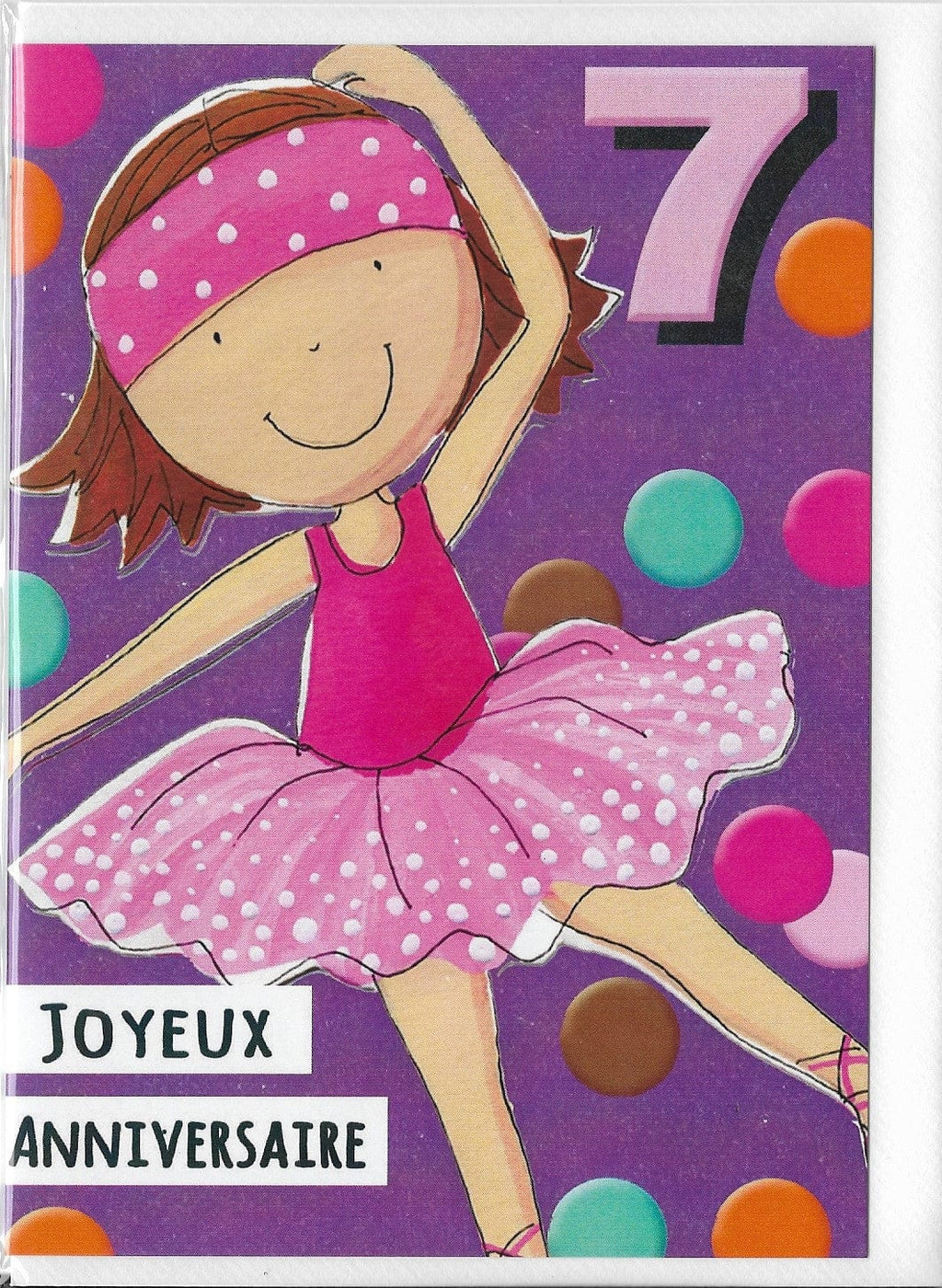 Carte de souhait - Anniversaire - Fille 7 ans