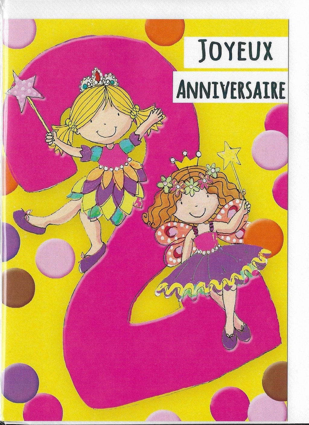 Carte de souhait - Anniversaire - Fille 2 ans