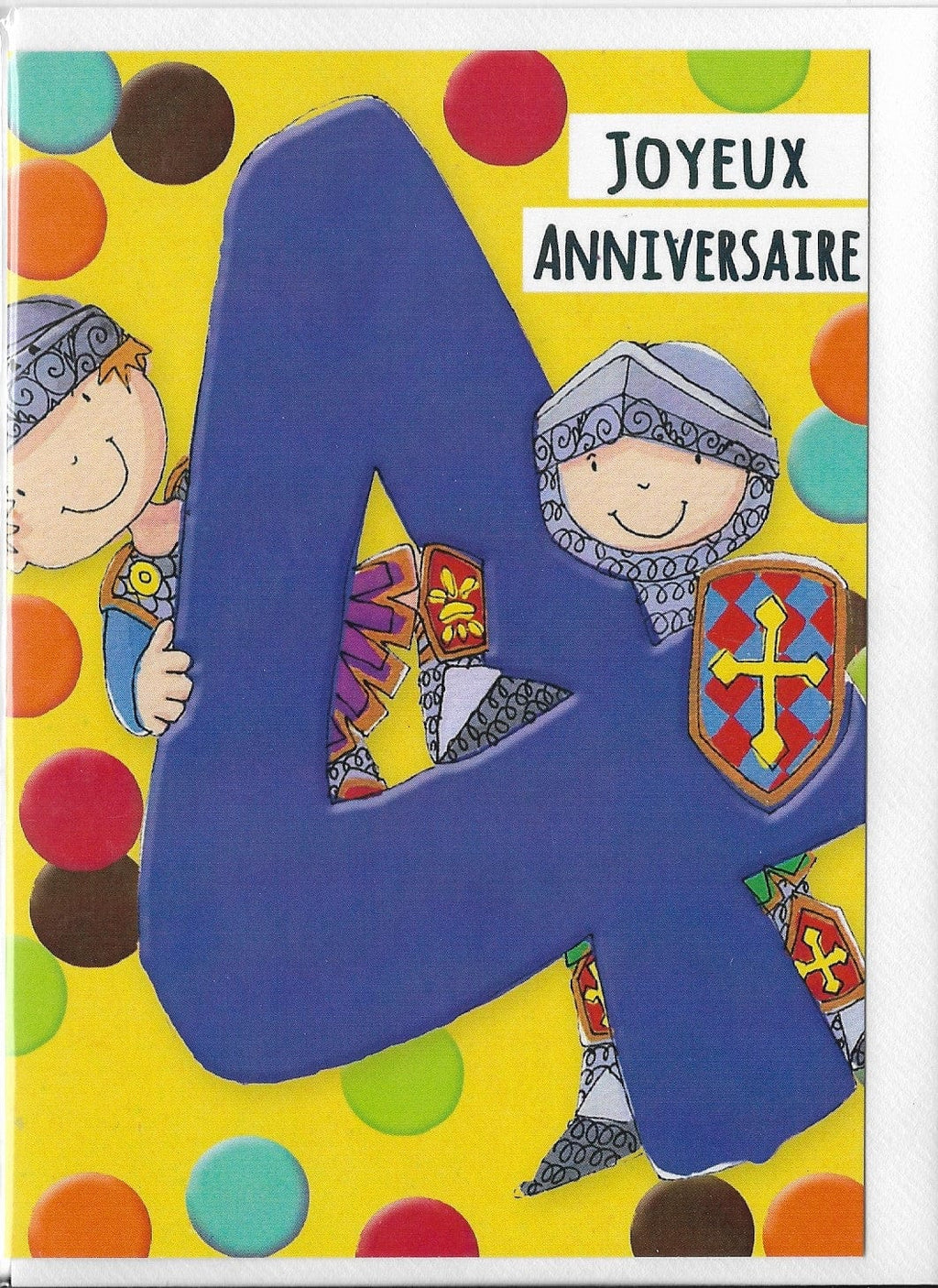 Carte de souhait - Anniversaire - Garçon 4 ans