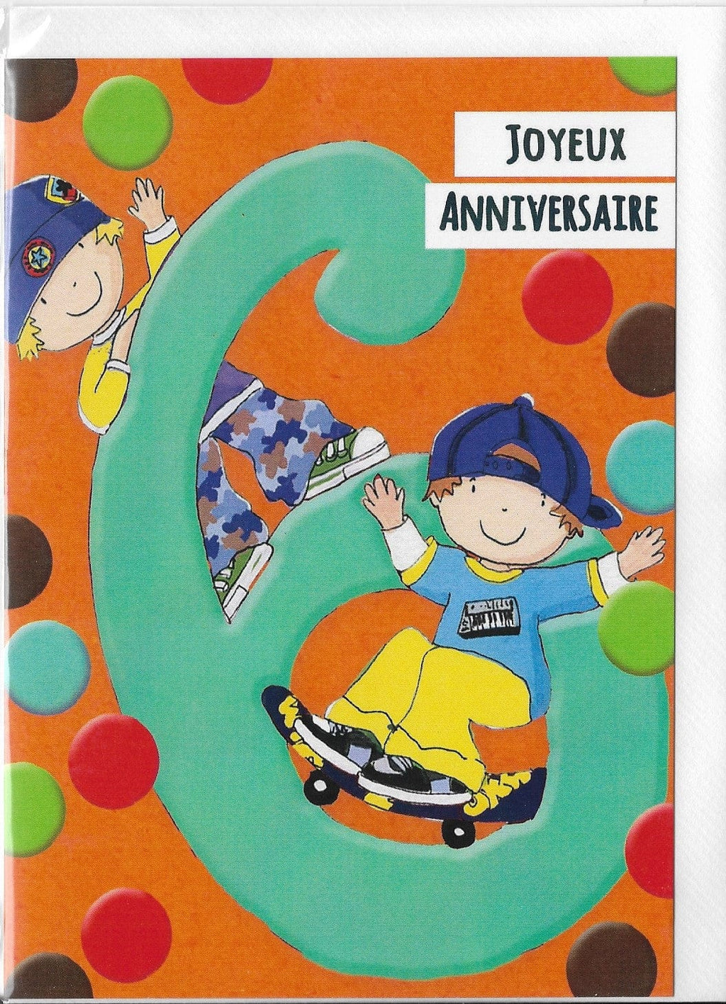 Carte de souhait - Anniversaire - Garçon 6 ans