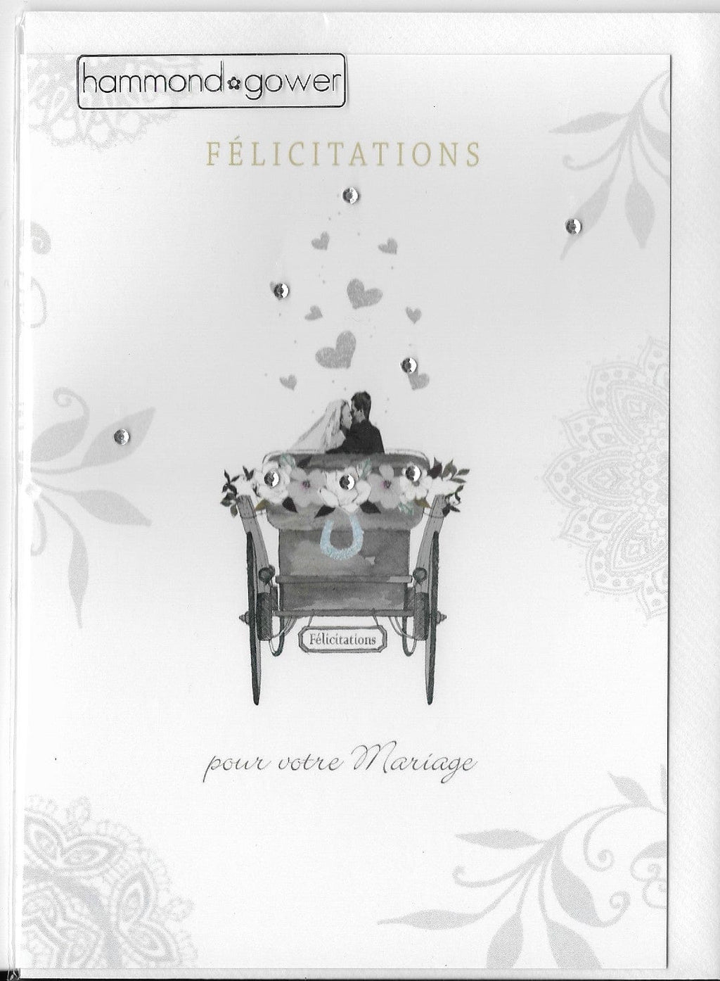 Carte de souhait - Mariage - Calèche