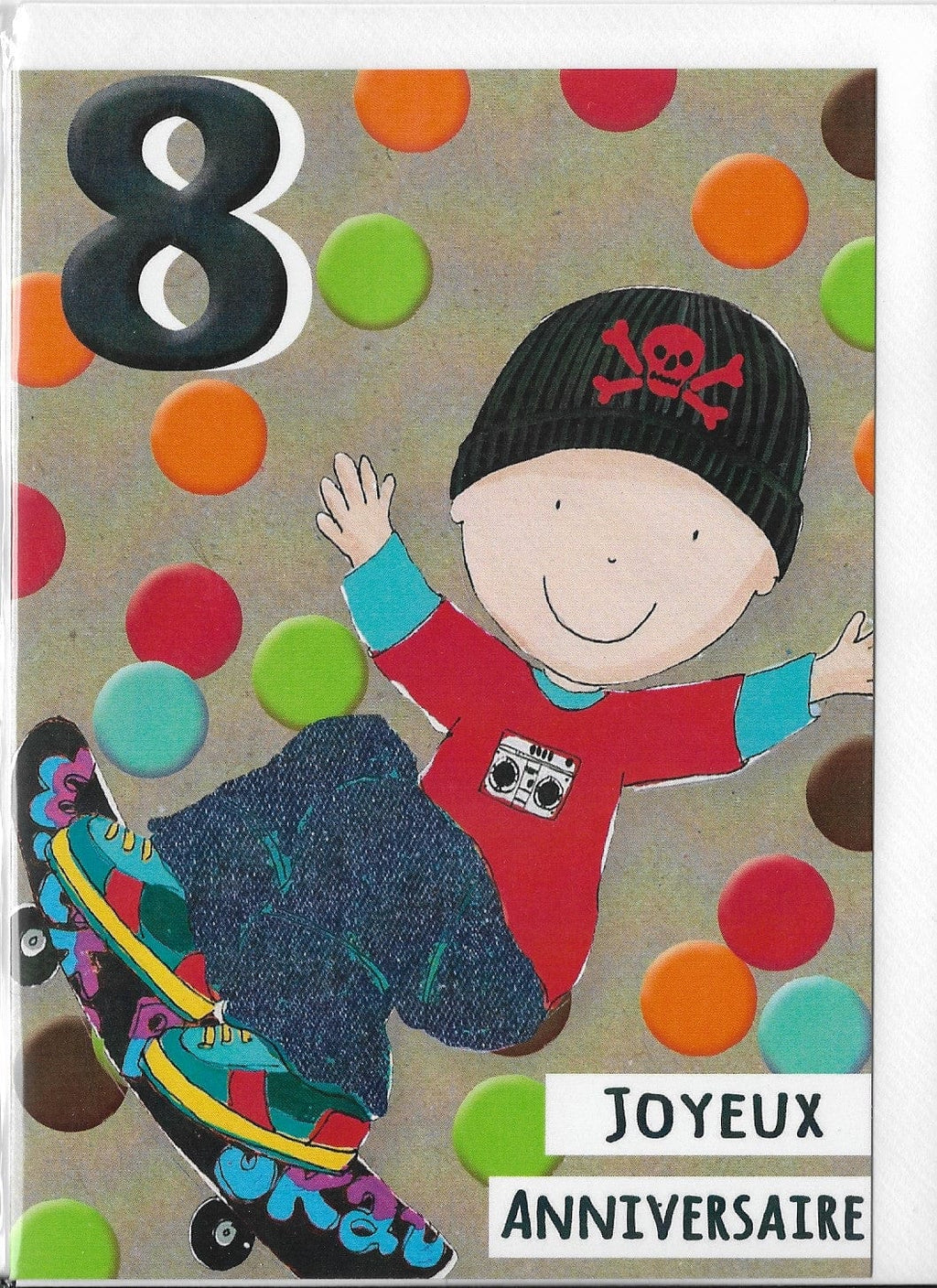 Carte de souhait - Anniversaire - Garçon 8 ans