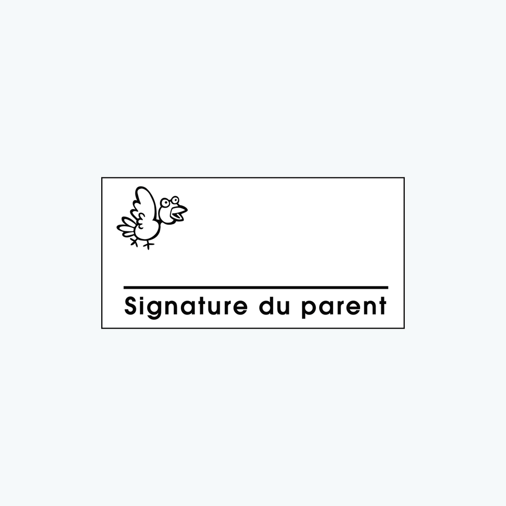Tampon en bois - Signature du parent