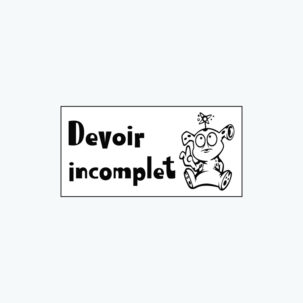 Tampon en bois - Devoir incomplet
