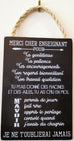 Affiche à suspendre Moyenne - Enseignant(e) et éducatrice