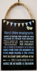Affiche à suspendre Moyenne - Enseignant(e) et éducatrice