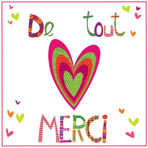 Étiquette De tout cœur merci
