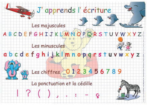 Napperon d'apprentissage - J'apprends l'écriture