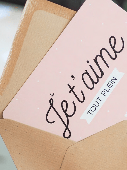 Carte de souhait - à messages  - Je t'aime tout plein...