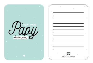 Carte de souhait - à messages  - Pour mon papy d'amour