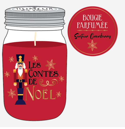 Bougie Pot Mason Noël