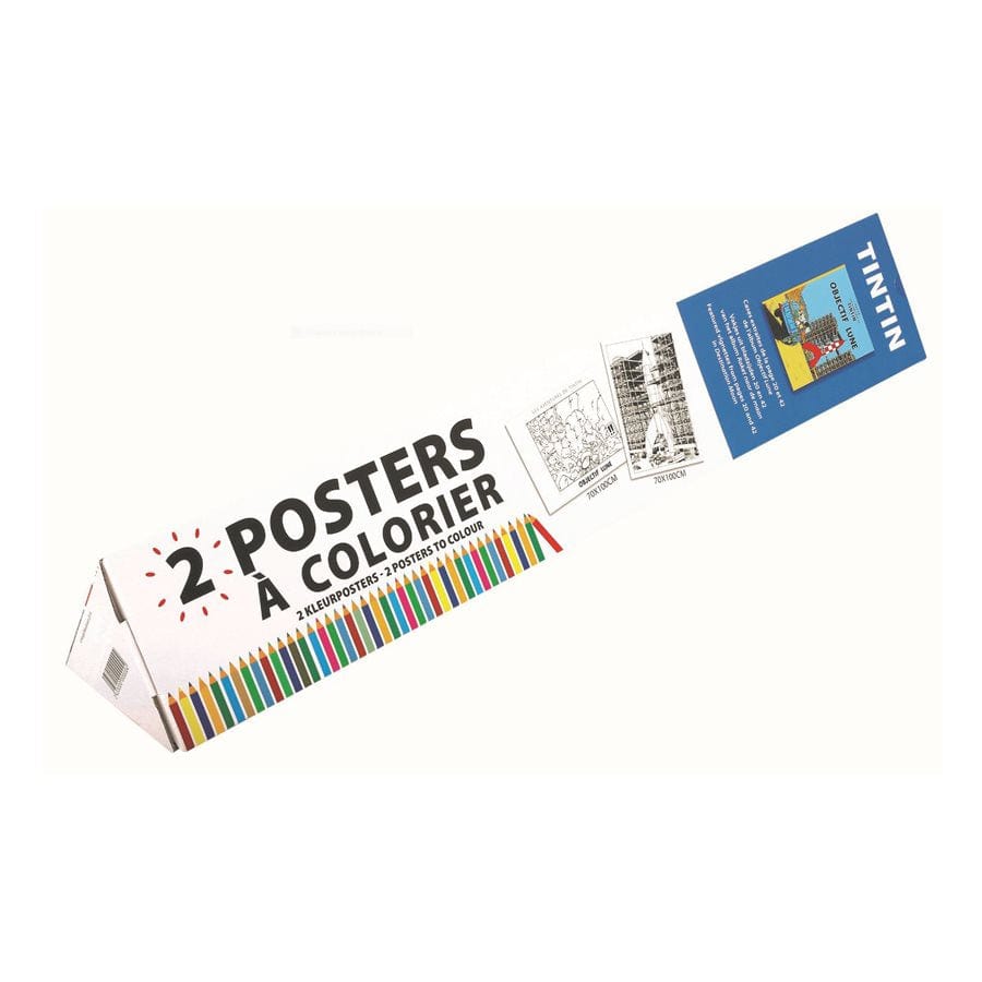 2 affiches à colorier TINTIN : 100X70CM