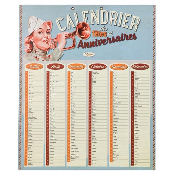 Calendrier des fêtes et anniversaires