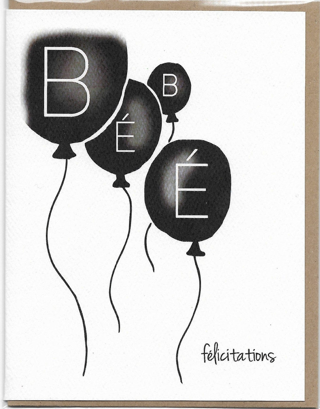 Carte de souhait - Naissance - Ballons bébé