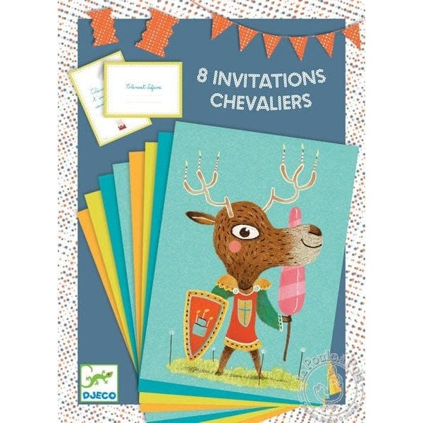 8 invitations Chevalier