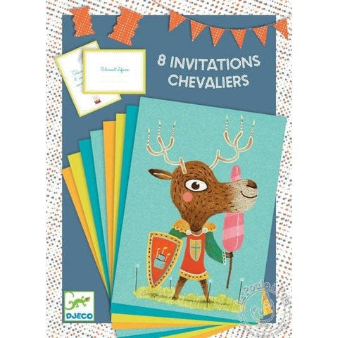 8 invitations Chevalier