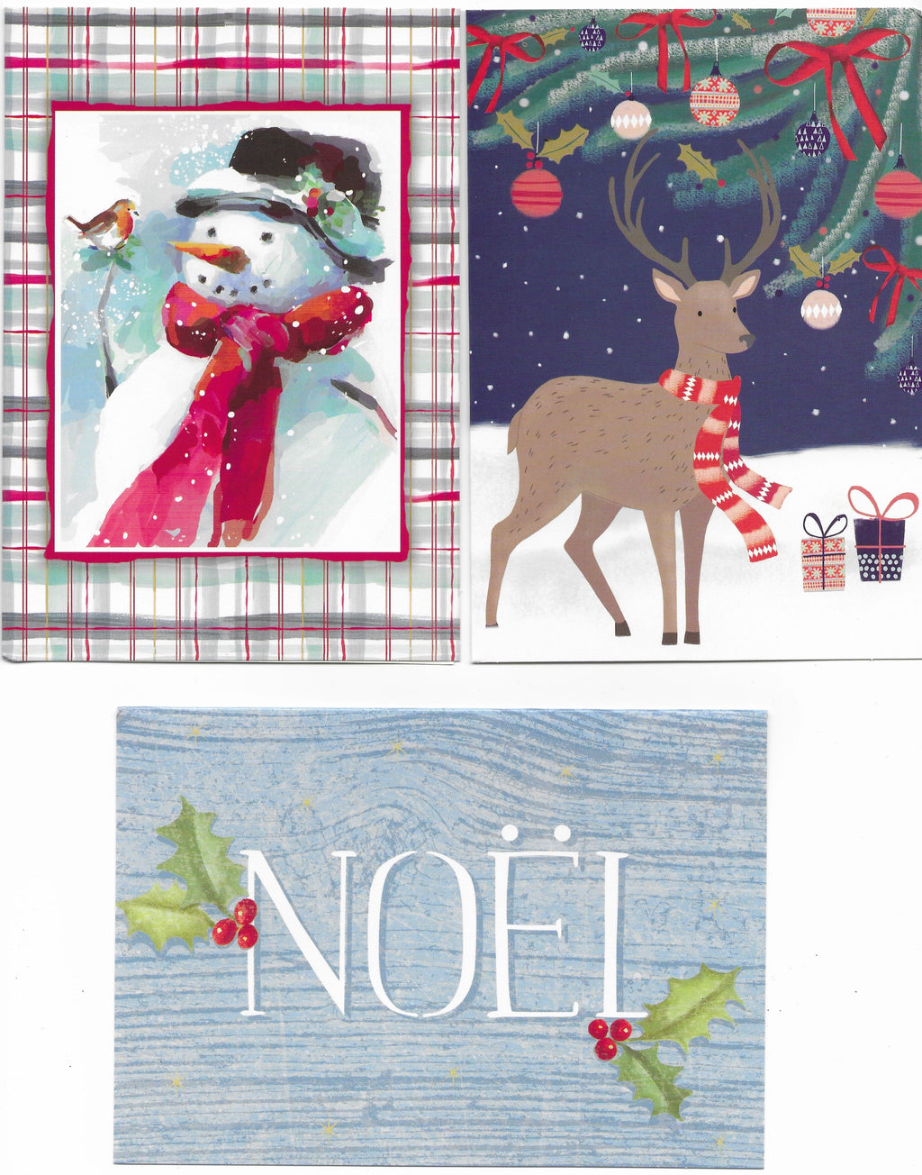 Ensemble de 6 cartes de souhait - Noël