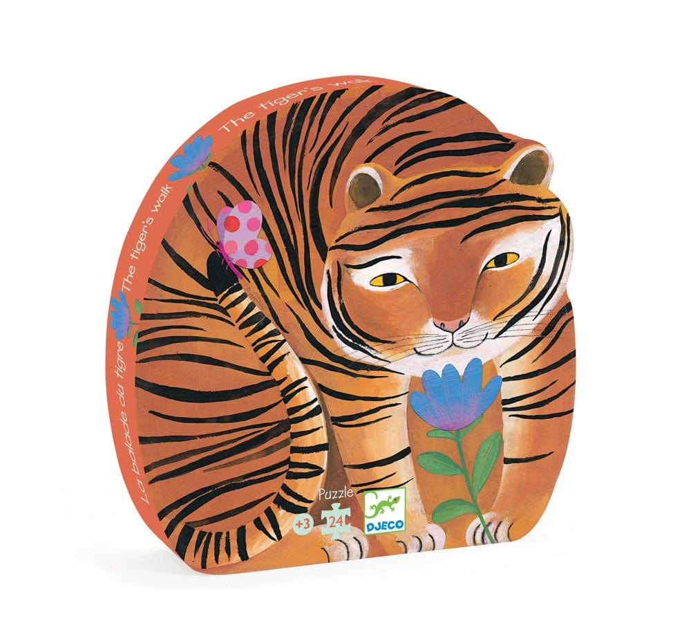 Puzzle silhouette - La balade du tigre - 24 pièces