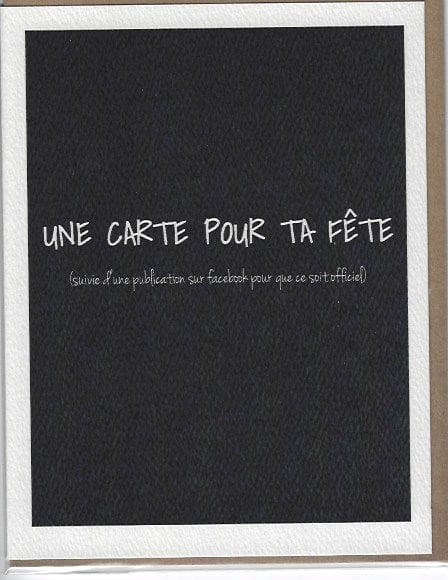 Carte de souhait - Anniversaire - Une Carte pour ta fete