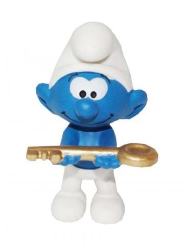 Figurine - Schtroumpf avec une clé