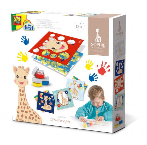 Cartes de peinture au doigt - Sophie la girafe